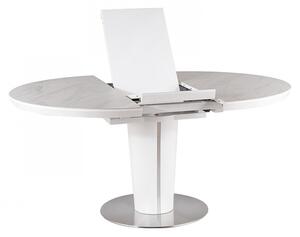 Orbit bővíthető kerámia étkezőasztal 120-160 cm matt fehér - márvány hatású