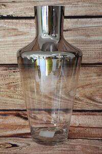 Üveg váza - ezüst (magasság: 7,5 cm, magasság: 41 cm) - modern stílusú