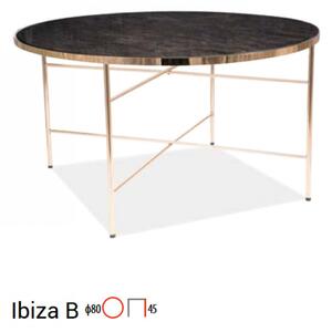 Ibiza B dohányzóasztal 80cm Márvány - Arany