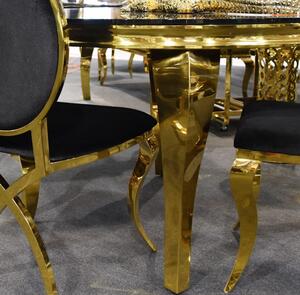 Grazia étkezőasztal arany-fekete 140x140x74 cm
