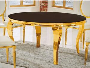 Grazia étkezőasztal arany-fekete 140x140x74 cm