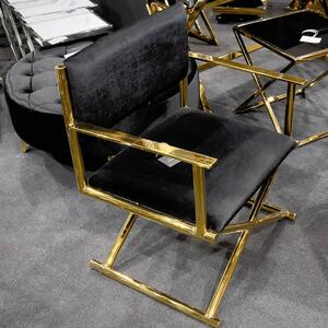 Mandola szék arany-fekete