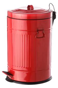 Piros pedálos fém hulladékgyűjtő, 20 l - Casa Selección