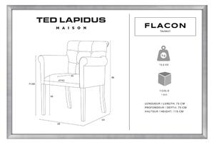 Flacon türkiz bükk szék sötétbarna lábakkal - Ted Lapidus Maison