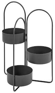 Virágállvány COLUTENA Fém 56 cm Fekete