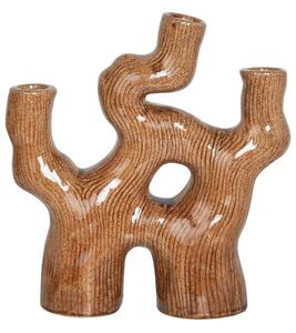 Virágtartó váza BARBUS Kőcserép 31 cm Barna