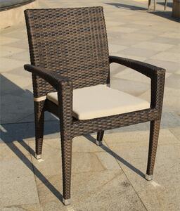 Cuba komfort kerti szék barna