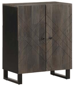 Sideboard Fekete 60x33x75 cm tömörfa Mango