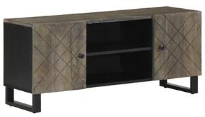 Fekete tömör mangófa TV-szekrény 105 x 33 x 46 cm