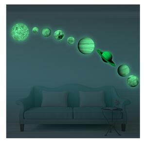 Solar System 9 db-os világító falmatrica szett - Ambiance