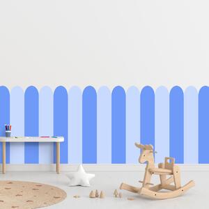 PIPPER. Textil öntapadó tapéta - Boltív - Kék szín Méret: 100cm, Szín: Kombináció