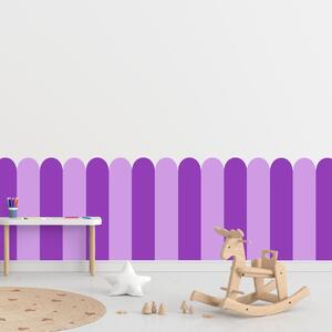 PIPPER. Textil öntapadó tapéta - Boltív - Ibolya szín Méret: 80cm, Szín: Kombináció