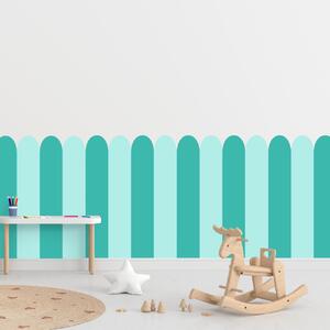 PIPPER. Textil öntapadó tapéta - Boltív - Türkiz színű Méret: 100cm, Szín: Kombináció