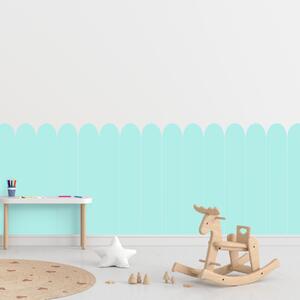 PIPPER. Textil öntapadó tapéta - Boltív - Türkiz színű Méret: 100cm, Szín: Sápadt