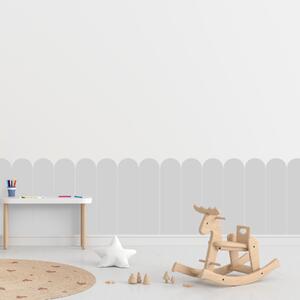 PIPPER. Textil öntapadó tapéta - Boltív - Szürke színű Méret: 60cm, Szín: Sápadt