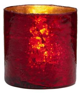 DELIGHT mécsestartó antik piros, Ø 8cm