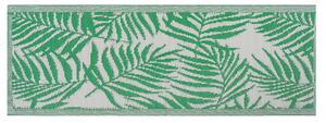 Barátságos Zöld Pálmalevél Mintás Kültéri Szőnyeg 60 x 105 cm KOTA