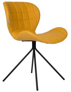OMG LL design szék, sárga textilbőr