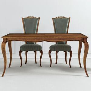 Viola 9000-L téglalap alakú étkezőasztal tanganyika fa asztallappal 170x90cm