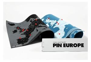 Pin World fekete Európa falitérkép, 100 x 80 cm - Palomar