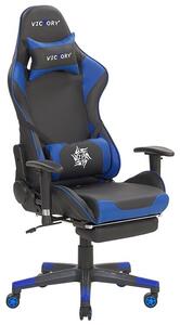 Kék és fekete gamer szék VICTORY