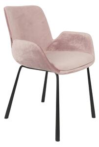 BRIT design szék, rózsaszín bársony