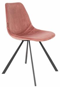 Franky design szék, rózsaszín bársony