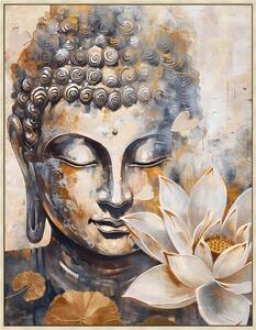 Liliom Buddha - keretezett vászonkép