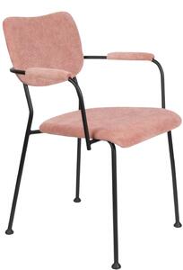 Benson karfás design szék, rózsaszín