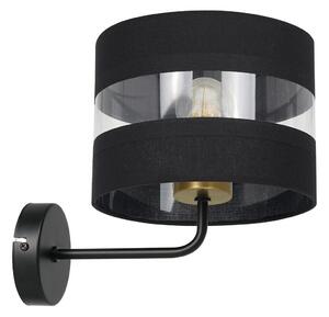 Luminex Fali lámpa HAVARD 1xE27/60W/230V fekete/sárgaréz LU1844
