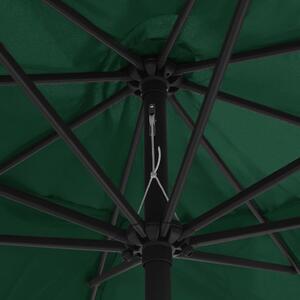 VidaXL zöld kültéri napernyő fémrúddal 390 cm