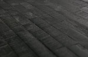 Shape fekete asztalka újrahasznosított teakfa asztallappal- BePureHome