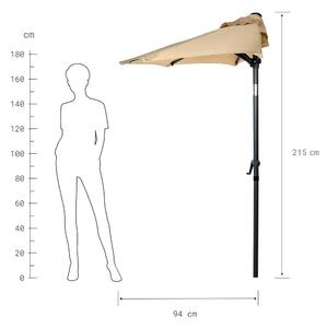 SIESTA napernyő félkör alakú bézs, 94cm