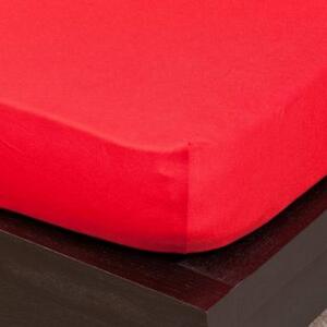 Jersey gumis lepedő 90/100x200 cm-es (piros)