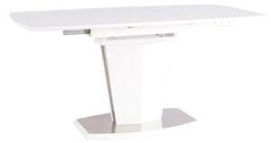 Houston bővíthető étkezőasztal matt fehér asztallappal 120-160 cm