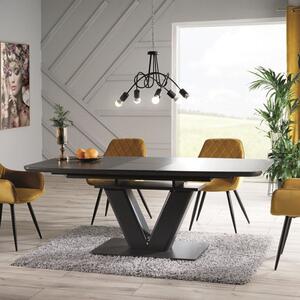 Montblanc bővíthető étkezőasztal matt szürke asztallappal 160-200 cm