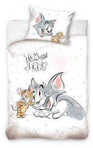 Tom és Jerry ovis ágynemű (fehér)