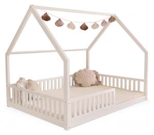 BIANCO New leesésgátlós házikó ágy 140x200 - fehér