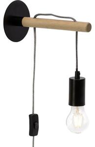 JARBO vintage fali lámpa, 1xE27, zsinórkapcsolóval. tápkábellel - Brilliant-98977/76