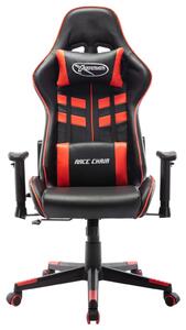 VidaXL fekete és piros műbőr gamer szék