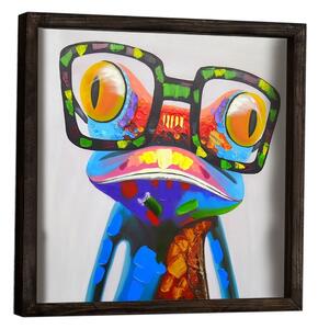 Frog dekoratív kép, 34 x 34 cm