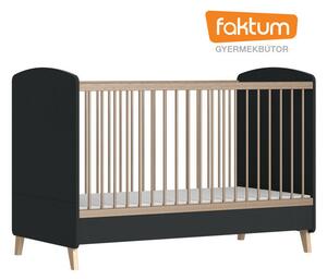 Faktum Colette Antracit 70*140-as babaágy - Antracit szürke/Sonoma tölgy