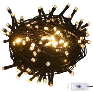 VidaXL 120 részes fehér-szürke karácsonyi gömbszett csúccsal + 300 LED