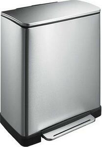 VEPA BINS Pedálos szemetes, 46 l, rozsdamentes acél, VEPA BINS "Eko", matt