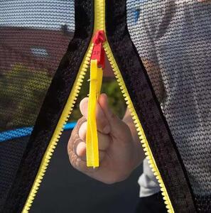 Pepita 244cm külső hálós Trambulin létrával - zöld