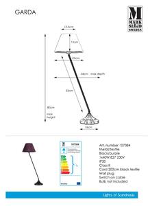 Garda fekete-lila asztali lámpa - Markslöjd