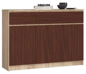 Komód 3 fiókos P99_138 - sonoma-wenge