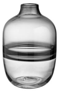 MIA-FLEUR üveg váza, szürke 25 cm
