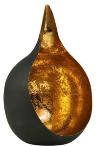 DELIGHT mécsestartó fekete-arany, 20cm