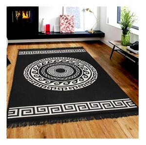 Mandala bézs-fekete kétoldalas szőnyeg, 120 x 180 cm